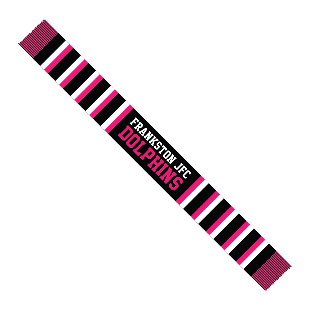 Frankston Dolphins JFC Supporter Scarf - Pink - Image 2