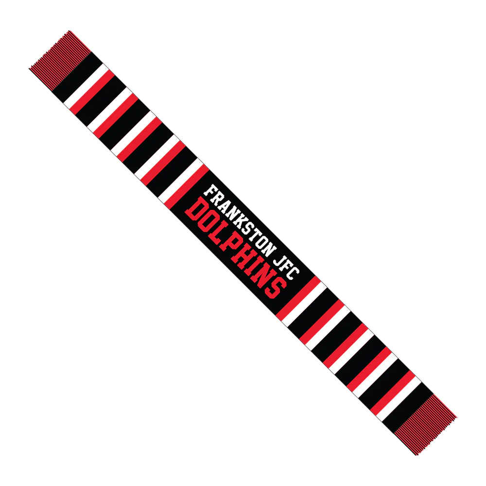 Frankston Dolphins JFC Supporter Scarf - Red - Image 2