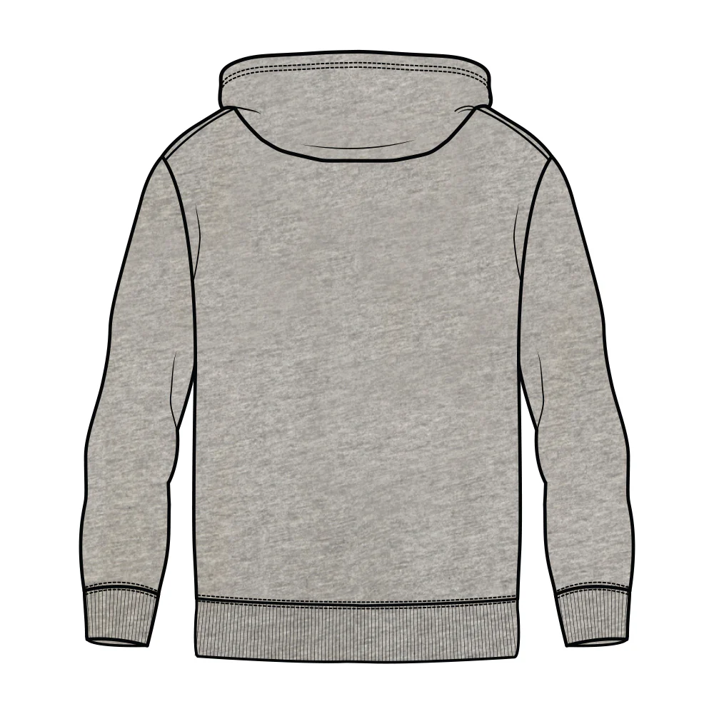 Leopold FNC Fleece Hoodie - Grey Marle - Image 2