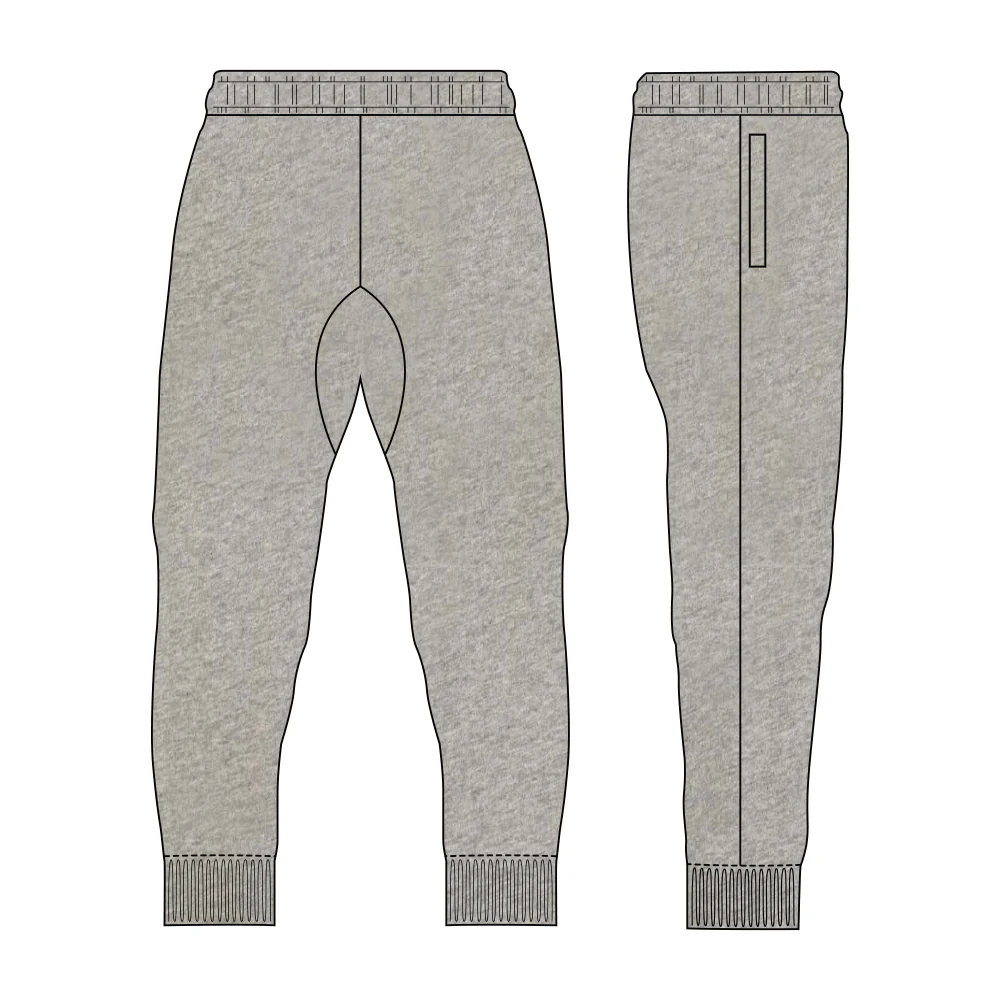 Leopold FNC Fleece Trackpants - Grey Marle - Image 2