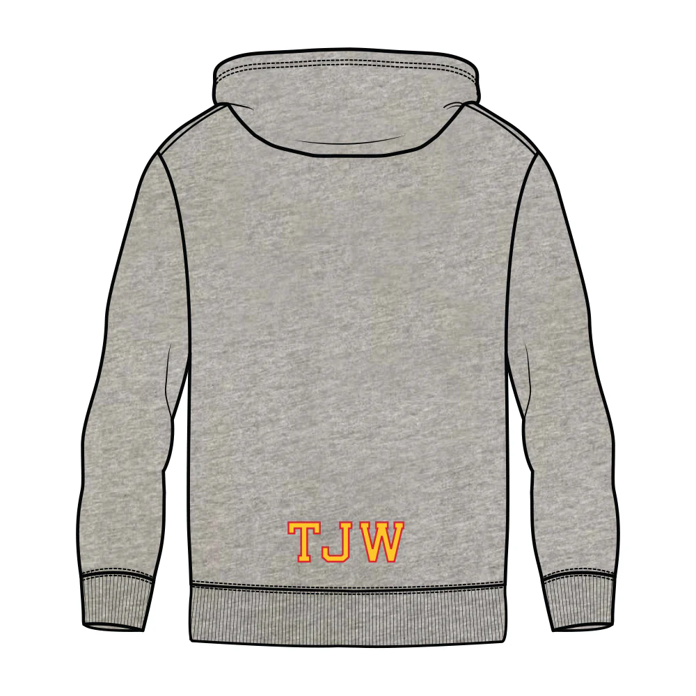 St Joseph's FNC Fleece Hoodie - Grey Marle - Image 2